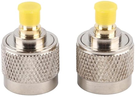 N naar SMA Adapter - RF Connector - Signaal Verbinding - Gouden Afwerking - 2 stuks - Zilver