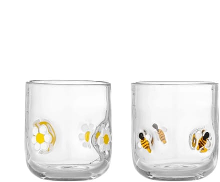 Bloomingville Drinkglazen glas transparant Buzz - set van 2