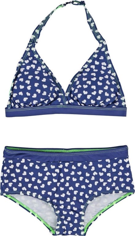 Boobs & Bloomers donkerblauwe halter meisje bikini Luna - Maat 140