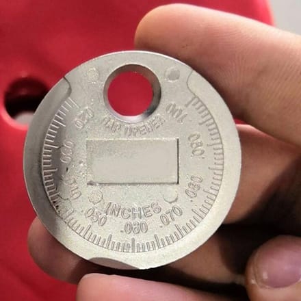 Meetinstrument met munttype 0,6-2,4 mm bereik Bougiemeter Bougie-afstandsmeter zilver