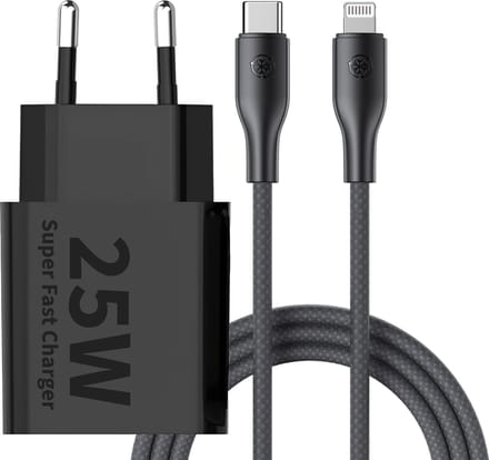 Snellader geschikt voor iPhone, iPad en AirPods met Lightning aansluiting - 3 Meter - Oplader - Lader - Power Adapter