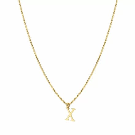 Bijoutheek Collier Letter X Goud