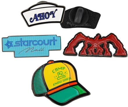 Cinereplicas Stranger Things Pins - 4-pack officieel gelicentieerde badges