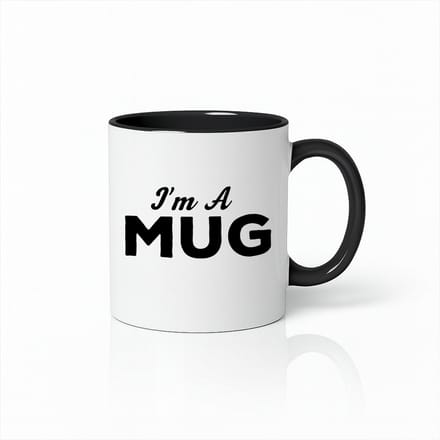I’m a Mug Mok 330 ml – Wit & Zwart Grappige Minimalistische Quote Beker