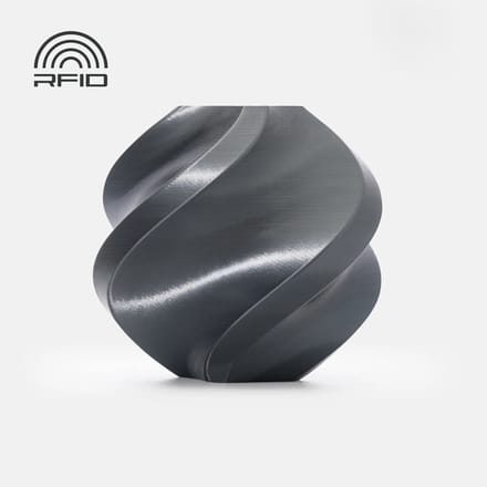 Bambu Lab PLA Silk+ - Titan Gray Met Spoel - 1.75mm - 1kg