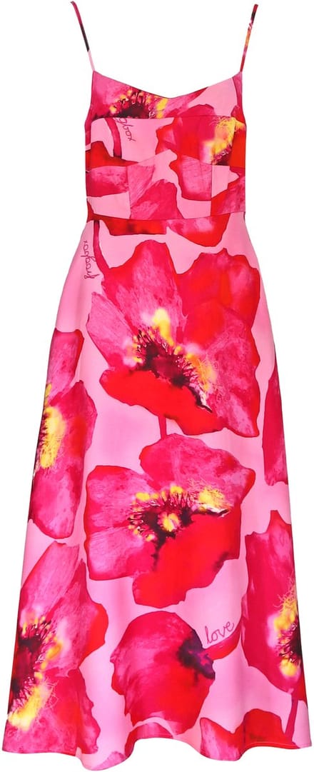 Frogbox - roze midi jurk - maat 36