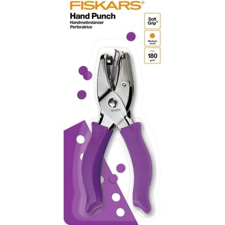 Handpuncher Fiskars M circle 1/8" met SoftGrip paars