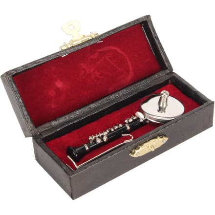 Miniatuur Klarinet Model met Standaard en Koffer Muziekinstrumenten Klarinet Model Display voor Bureau red