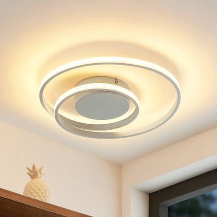 Lindby LED plafondlamp Emisua, wit, CCT, dimbaar
