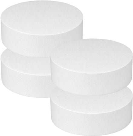 Piepschuim vormen - cirkel - 4x - D17,5 x 4 cm - styropor hobby / DIY vorm - basis knutselfiguren