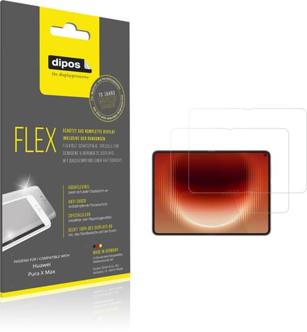 dipos – 2x Beschermfolie geschikt voor Huawei Pura X Max | 3D Full Cover Screenprotector | 100% Passend