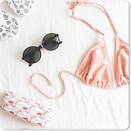 Muismat 20x20 cm - Mousepad Zomer - Bikini - Zonnebril - Muismatten