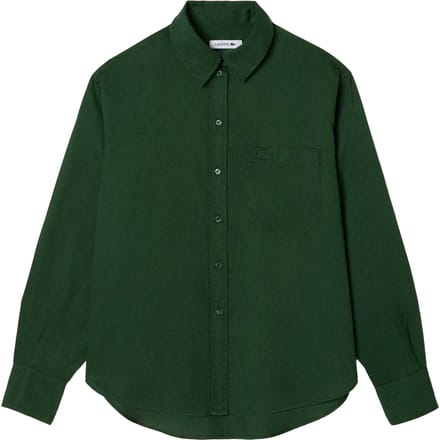 Lacoste Oversized shirt van lyocell voor dames (Groen)