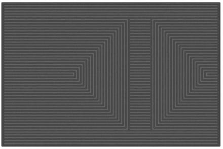 MD Entree - Deurmat - Ribmat - Curves - Square - Anthra - 80 x 120 cm - 100% PET