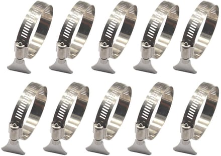 Dailygoods - Verstelbare Slangklemmen 21-38mm - 10 stuks