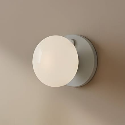 ALDEX Wandlamp Flo, grijs, Ø 19 cm, glas