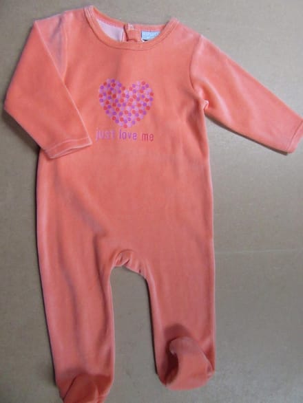 Wiplala - Pyjama - Orange  - Hartje - Just love me -  1 jaar 80