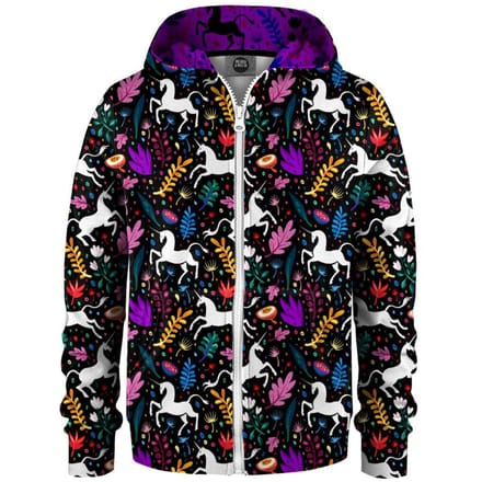 "Folk Unicorn" Zip Hoodie
