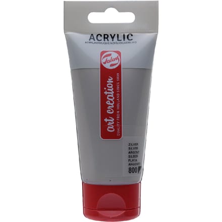 Talens Art Creation acrylverf tube van 75 ml, zilver (800)