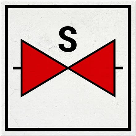 Sprinklerafsluiter bord | Forex Re materiaal | 40 x 40 cm