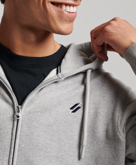 SUPERDRY Code Essential Capuchon Heren - Grey Marl - S