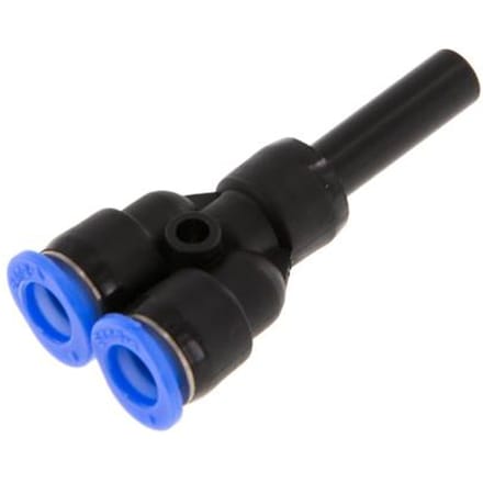 6mm x 6mm Y-koppeling PBT Insteekfitting Plug Compact Ontwerp NBR [2 Stuks]
