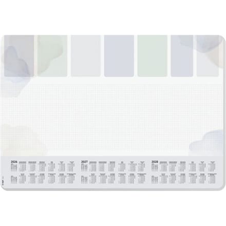 Sigel H6312 Bureau onderlegger Weekplanner 2026, 2027, 2028 Geruit Wit, Grijs (b x h) 59.5 cm x 41 cm 30 vellen 1 stuk(s)