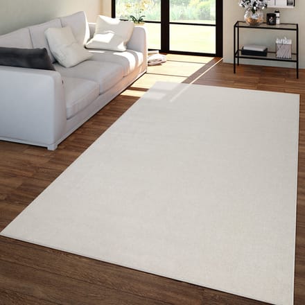 Woonkamertapijt Kurflor effen design modern en tijdloos 140 x 200 cm Rond 140 x 200 cm Rond beige