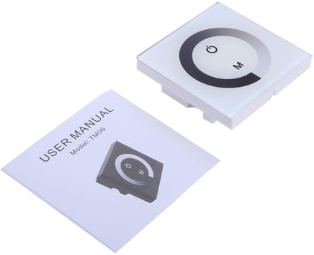 Tbest Touch Panel Dimmer Wandcontroller voor LED Verlichting - Wit, Verstelbare Helderheid