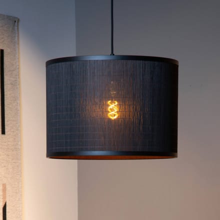 Lucide TAGALOG - Hanglamp - Ø 40 cm - 1xE27 - Zwart - Japandi