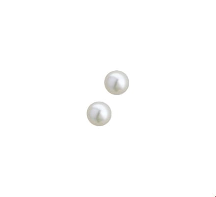 Zilver Gerhodineerde Oorknoppen parel  1323006