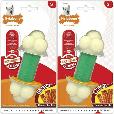 Hondenspeelgoed Nylabone Extreme Chew - Double Action Chew Bacon M