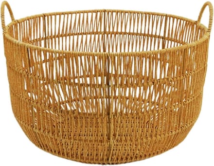 Opbergmand - Rotan mand - Speelgoed opbergen - Dubbele handgrepen - 40x24 cm - Bruin