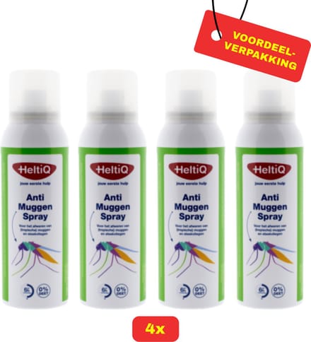 4X HeltiQ Anti-Muggenspray - 4x 100ml - Voordeelverpakking!