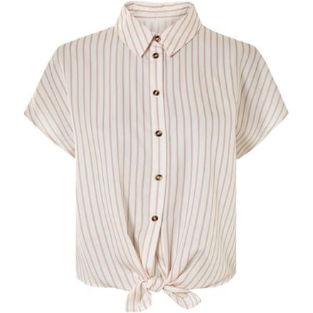 ESMARA Dames wikkelblouse (Wit/lichtroze, 38)
