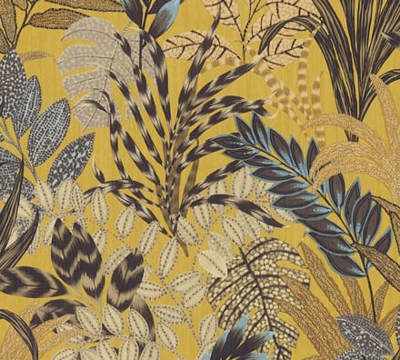 BLADEREN BEHANG | Botanisch - bruin geel groen - A.S. Création Metropolitan Stories 2