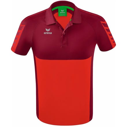 Erima Six Wings Polo Heren - Bordeaux / Rood | Maat: S