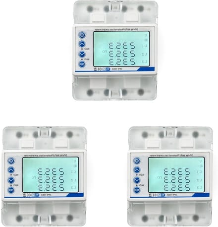 Slimme Energiemeter - Stroommeter WiFi - Energie Verbruik - Overspanningsbeveiliging - 3 Stuks - Wit