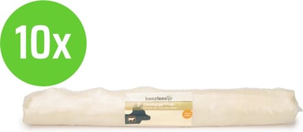 Beeztees Rawhide Staaf Wit 37,5 cm - hondensnack - 10 verpakkingen
