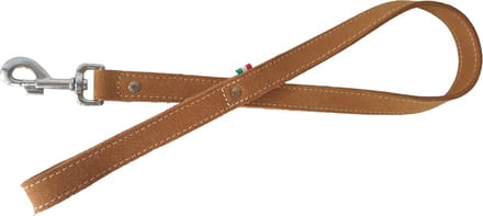 JACK AND VANILLA Gold Hondenriem / Hondenlijn - Leder - Breedte: 2,5 cm - Lengte: 100 cm