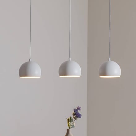 Luminex Sool 1212 Hanglamp Wit - Decoradediep glas, 3 lichtpunten