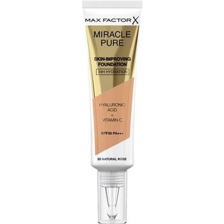 Max Factor Miracle Pure Skin-Improving Vegan Foundation - 50 Natural Rose