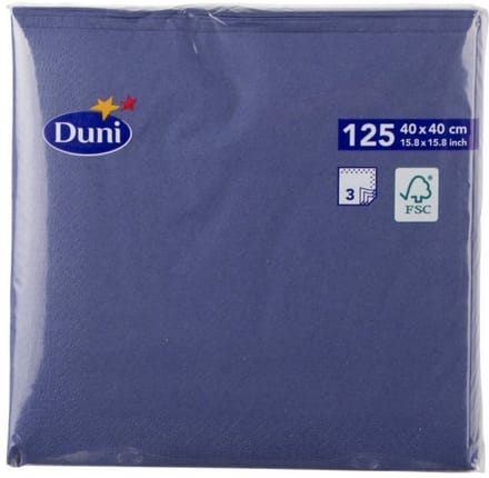 Duni - Dunisoft Servetten Blauw 40X40 - 125 stuks