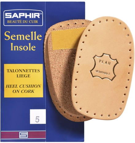 Saphir Talonette hiel hak verhoger leer op kurk - maat 2 - 38 - 40 7 mm dik