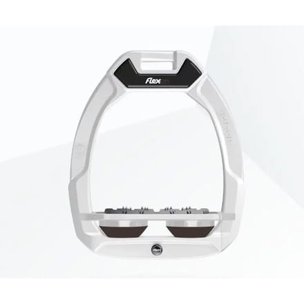 Veiligheidspaardrijstijgers Plat Ultra Grip Wit/Grijs/Bruin Flex-On Safe-On