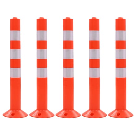 vidaXL Verkeerspalen 75 cm kunststof 5 st
