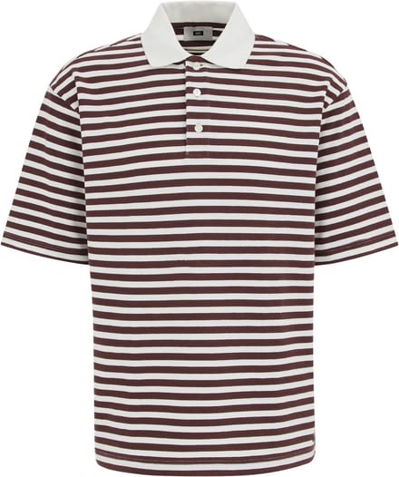 WE Fashion Heren relaxed fit gestreepte polo met structuur