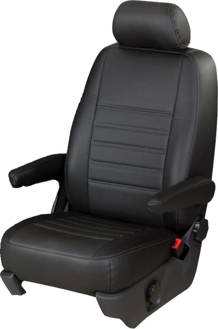 Pasvorm stoelhoezen Maxus eDeliver 3 2021-heden (past op 2 stoelen) - Kunstleer zwart
