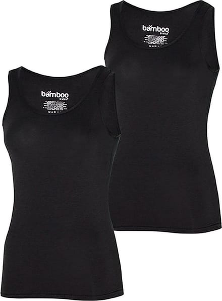 Apollo dames hemden Bamboo - MAAT L - 2-pack - zwart