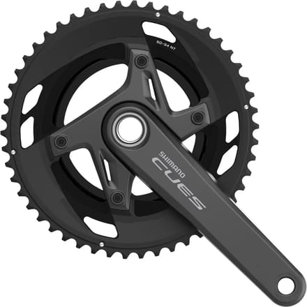 Shimano Cues Fc-u6040-2 9/10s Crankstel Zilver 175 mm / 50/34t